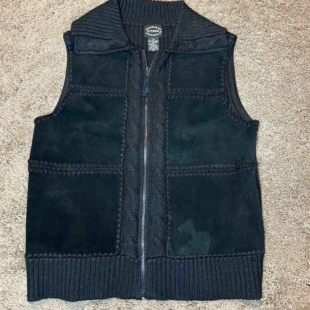 Designers Originals Studio Leather Vest unisex black